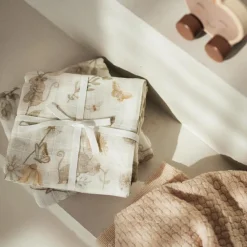 Lange en gaze de coton Dreamy Mouse (110 x 110 cm)