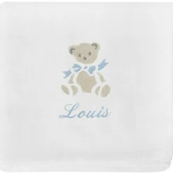 Lange ours bleu personnalisable (70 x 70 cm)