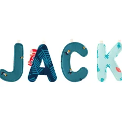 Lettre en tissu à suspendre réversible A Alice (9,5 cm)