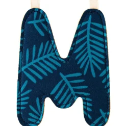 Lettre en tissu à suspendre réversible M (9,5 cm)