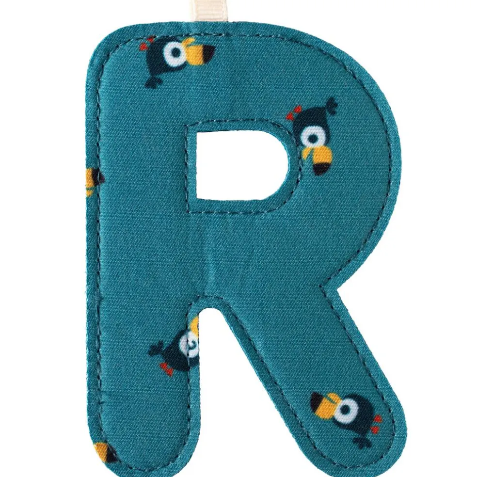 Lettre en tissu à suspendre R (9,5 cm)