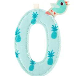 Lettre en tissu à suspendre réversible O (9,5 cm)