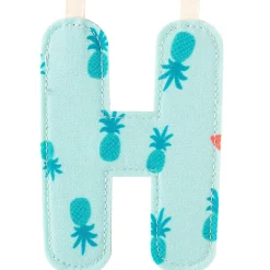 Lettre en tissu à suspendre réversible H (9,5 cm)