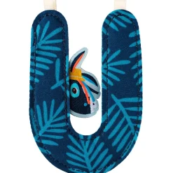 Lettre en tissu à suspendre réversible U (9,5 cm)