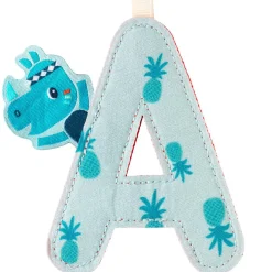 Lettre en tissu à suspendre réversible A Marius (9,5 cm)