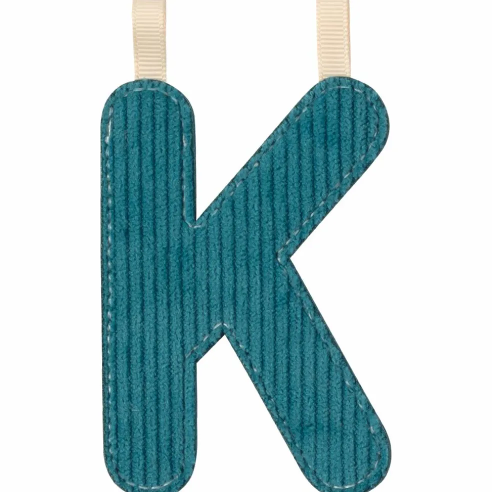 Lettre phosphorescente en tissu à suspendre K