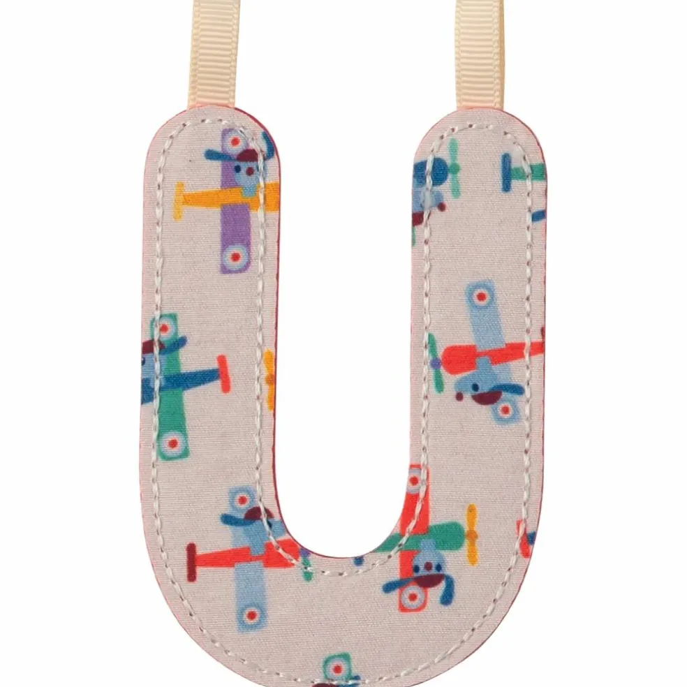 Lettre phosphorescente en tissu à suspendre U