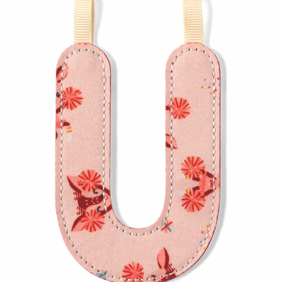 Lettre phosphorescente en tissu à suspendre U