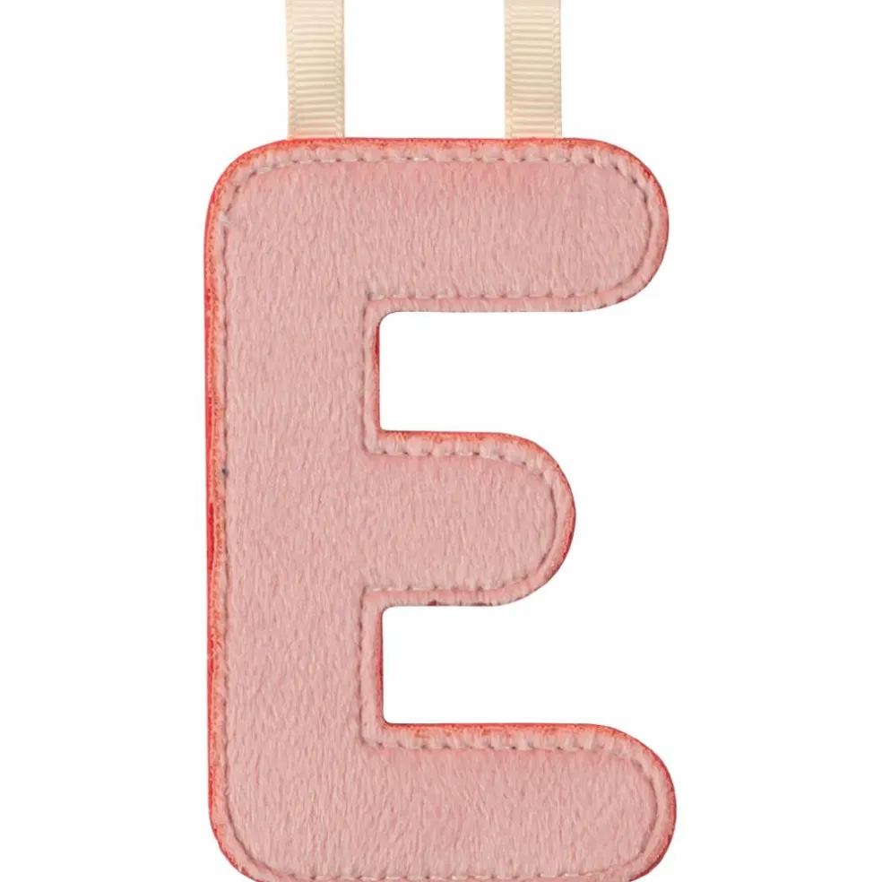 Lettre phosphorescente en tissu à suspendre E Rose