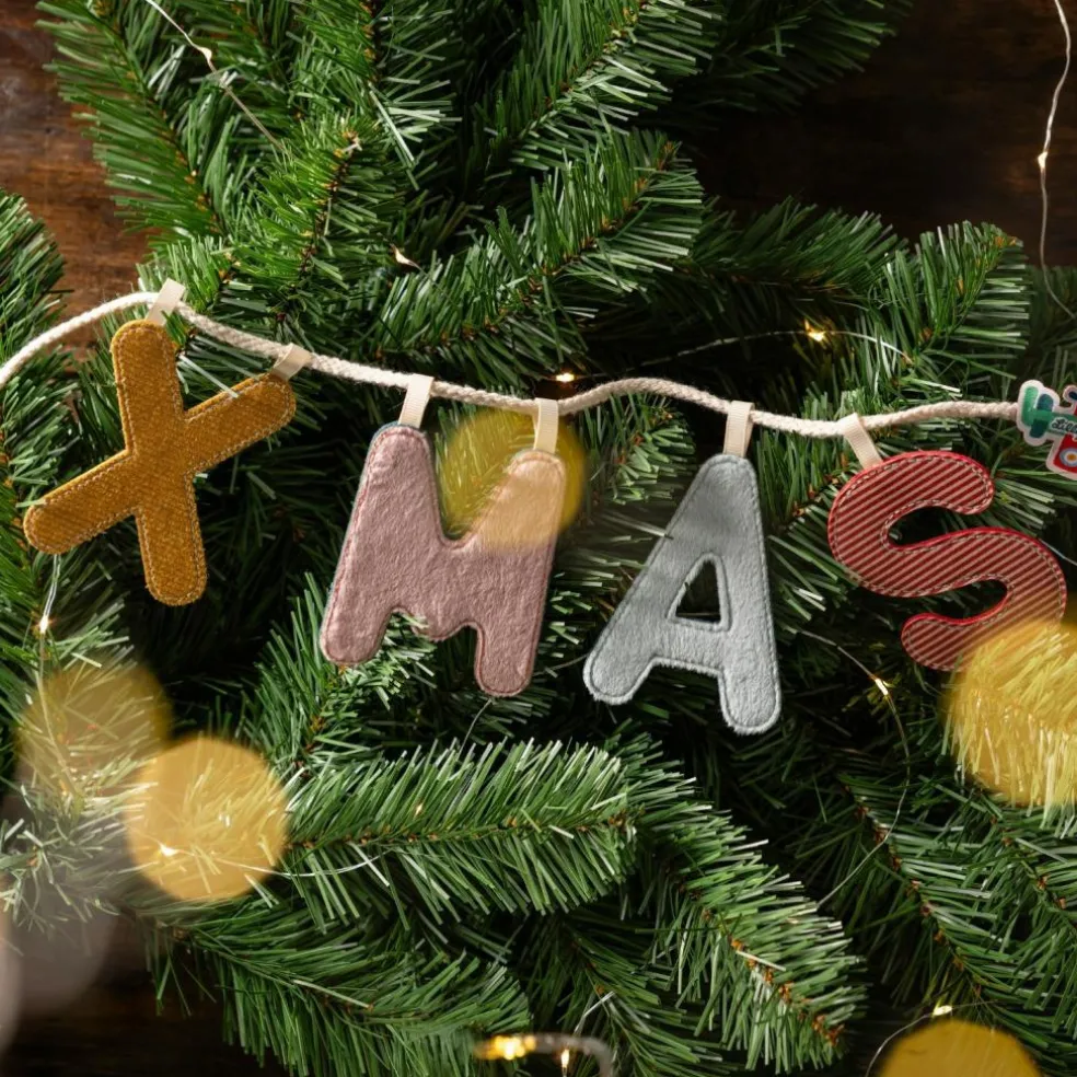 Lettre phosphorescente en tissu à suspendre M