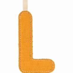 Lettre phosphorescente en tissu à suspendre L Jaune