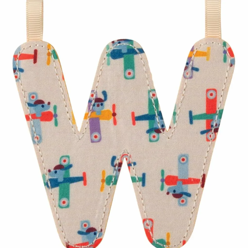 Lettre phosphorescente en tissu à suspendre W