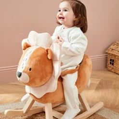 Lion à bascule en veloudoux Babou & Kendi