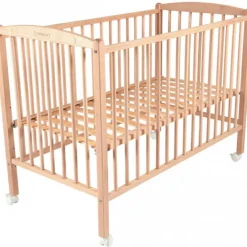 Lit à barreaux en bois Arthur Brut (60 x 120 cm)