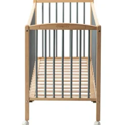 Lit à barreaux en bois Arthur hybride bleu gris (70 x 140 cm)