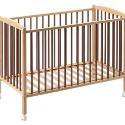 Lit à barreaux en bois Arthur hybride vieux rose (70 x 140 cm)