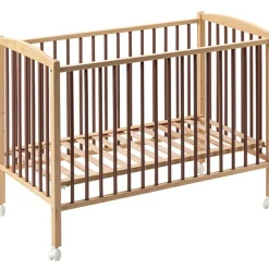 Lit à barreaux en bois Arthur hybride vieux rose (70 x 140 cm)