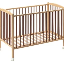 Lit à barreaux en bois Arthur hybride vieux rose (70 x 140 cm)