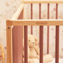 Lit à barreaux en bois Arthur hybride vieux rose (60 x 120 cm)