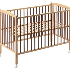 Lit à barreaux en bois Arthur hybride vieux rose (60 x 120 cm)