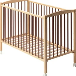 Lit à barreaux en bois Arthur hybride vieux rose (60 x 120 cm)