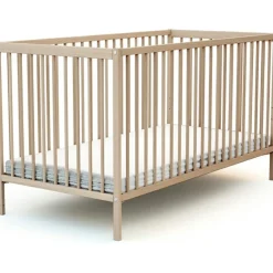 Lit à barreaux en bois de hêtre brut Essentiel (70 x 140 cm)