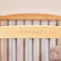 Lit à barreaux en bois Rémi hybride bleu gris (60 x 120 cm)