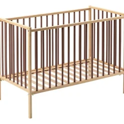 Lit à barreaux en bois Rémi hybride vieux rose (60 x 120 cm)