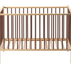 Lit à barreaux en bois Rémi hybride vieux rose (60 x 120 cm)