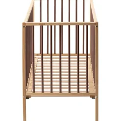 Lit à barreaux en bois Rémi hybride vieux rose (60 x 120 cm)