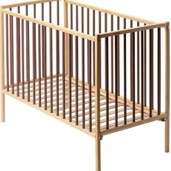 Lit à barreaux en bois Rémi hybride vieux rose (60 x 120 cm)