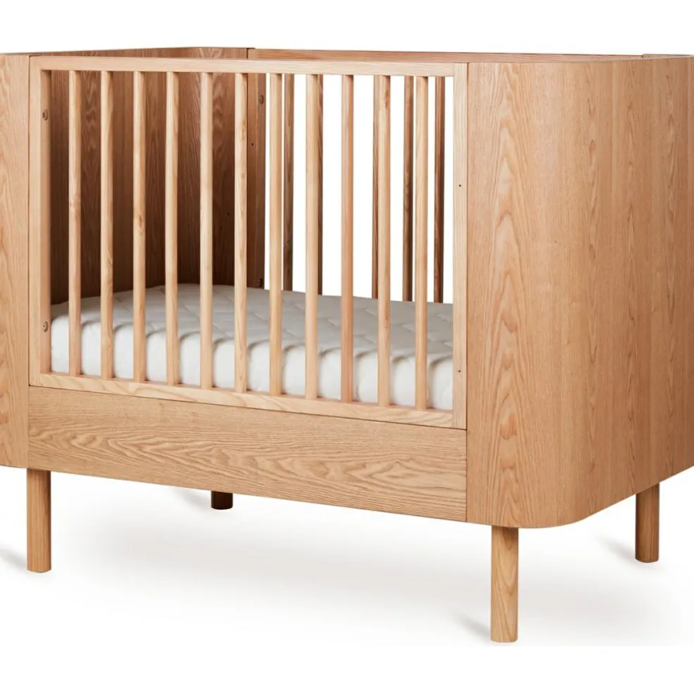 Lit à barreaux évolutif Yume Natural Ash (110 x 70 cm)