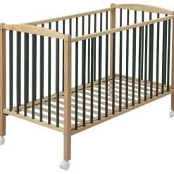 Lit Arthur avec roulettes Hybride kaki (60 x 120 cm)