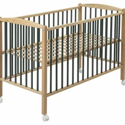 Lit Arthur avec roulettes Hybride kaki (60 x 120 cm)