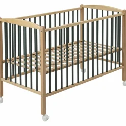 Lit Arthur avec roulettes Hybride kaki (60 x 120 cm)