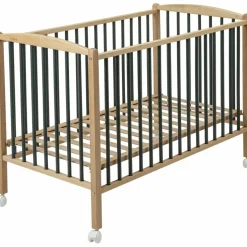 Lit Arthur avec roulettes Hybride kaki (60 x 120 cm)