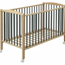 Lit Arthur avec roulettes Hybride kaki (60 x 120 cm)