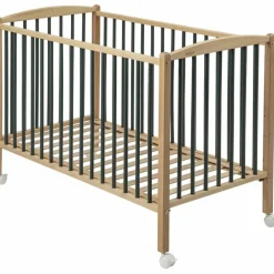 Lit Arthur avec roulettes Hybride kaki (60 x 120 cm)