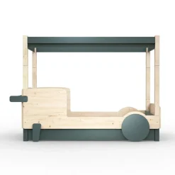 Lit baldaquin avec tiroir Discovery finition laquée (coloris au choix)