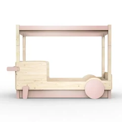 Lit baldaquin avec tiroir Discovery finition laquée (coloris au choix)