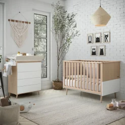 Lit bébé à barreaux Nature (60 x 120 cm)