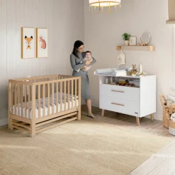 Lit bébé Annie avec système de bercement intégré (120 x 60 cm)