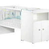 Lit bébé combiné évolutif New Basic Boutons boule blancs (60 x 120 cm)
