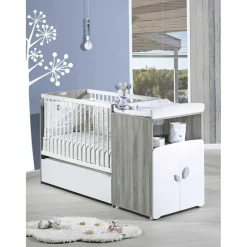 Lit bébé combiné évolutif New Leaf (60 x 120 cm)