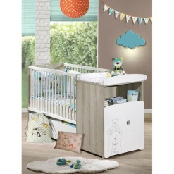Lit bébé combiné évolutif Teddy (60 x 120 cm)