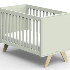 Lit bébé Madavin avec pieds en bouleau coloris au choix (60 x 120 cm)