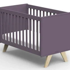 Lit bébé Madavin avec pieds en bouleau coloris au choix (60 x 120 cm)