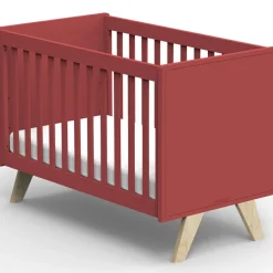 Lit bébé Madavin avec pieds en bouleau coloris au choix (60 x 120 cm)