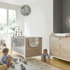 Lit bébé évolutif en chêne blond Marcel (70 x 140)