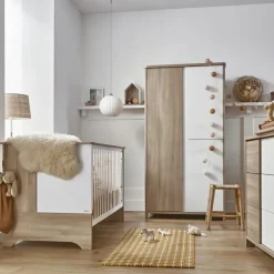 Lit bébé évolutif en lit junior Sacha chêne du bocage (70 x 140 cm)